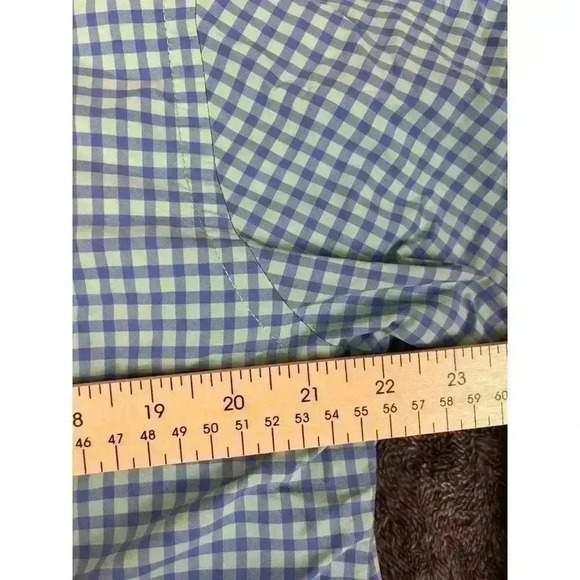 Vineyard Vines Performance Classic Fit Murray Button Up Shirt Men's L Blue Plaid - Picture 6 of 12